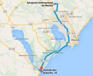 Mapa - Aeroporto Internacional de Maceió 